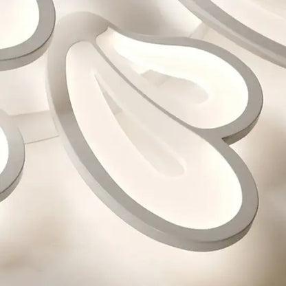 LED πολυέλαιος με τηλεχειριστήριο Blossom, 60W, 5 πέταλα, κρύο/ζεστό/ουδέτερο φως, ασταθές, λευκό