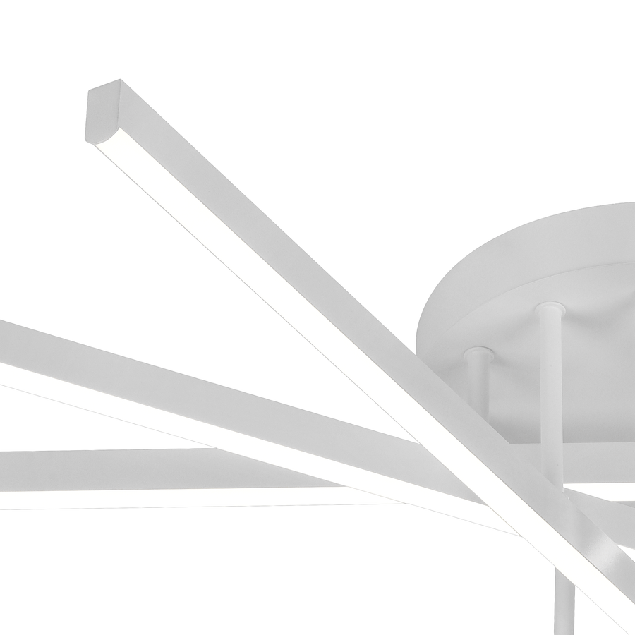 Πολυέλαιος LED τηλεχειριστηρίου GIO, 65W, 5 στοιχείων, κρύο/ψυχρό/ουδέτερο φως, ρυθμιζόμενο, λευκό