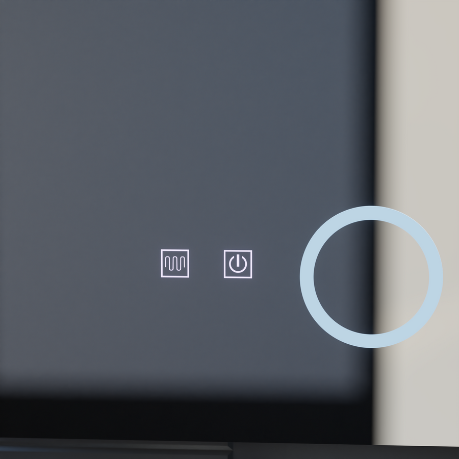 Mirror LED Touch Manfred Σύστημα πρόβλεψης, ρολόι και θερμοκρασία 60x80 cm καλλυντική μεγέθυνση