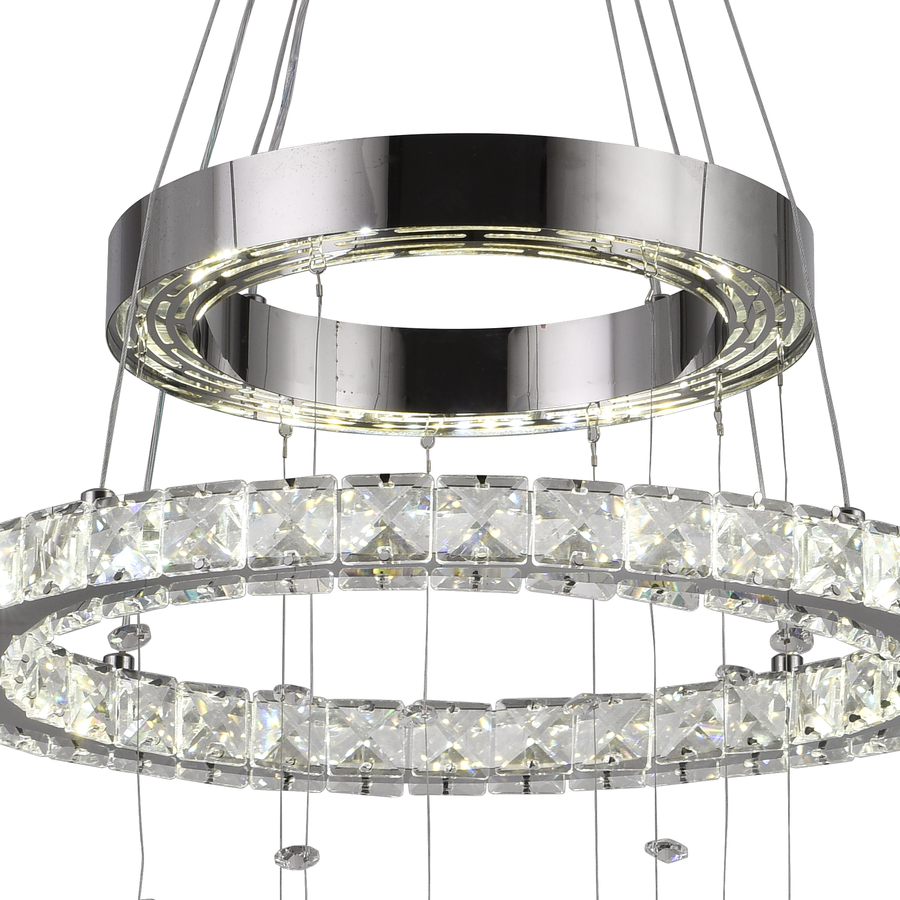 Lulus LED Crystal με το τηλεχειριστήριο Silver Latifah 118W