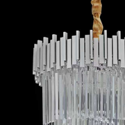 Candelabru Cristal CC110/600x1800CH , 28xE14, Diametru 60cm, Inaltime 180cm, Crom si Argintiu, Inaltime Reglabila, Design Elegant Candelabre Cristal Default Title Alessandro Design