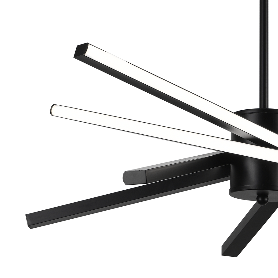 Πολυέλαιος LED με Τηλεχειριστήριο LT176/5BK, 69W, 5 Στοιχεία, Κρύο/Ζεστό/Ουδέτερο φως, Ρυθμιζόμενο, Μαύρο, Ρυθμιζόμενο ύψος