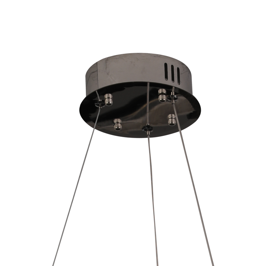 Κρυστάλλινος πολυέλαιος LED 15W, CC370/500CH, Διάμετρος 50cm, Γυαλιστερό χρώμιο, Ζεστό Ουδέτερο Ψυχρό Φως 3000K/4000K/6000K Ρυθμιζόμενο Ύψος, Μέταλλο και Κρύσταλλο