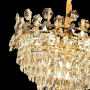 Πολυέλαιος Crystal Windsor Elegance 6x E14, διάμετρος 49cm, γυαλιστερό χρυσό, ρυθμιζόμενο ύψος