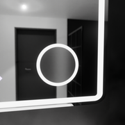 Mirror LED ορθογώνια 90x75cm Eco Riflesso Puro Motionglow Marcello Διάργηση Ρολόι & Wolf Θερμόμετρο