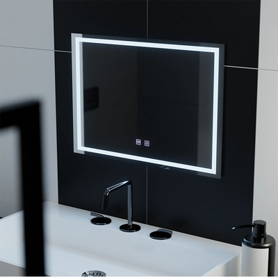 Ορθογώνιος καθρέφτης LED, 70x50cm, RADIANTE Touch, Demister System, Dimmable