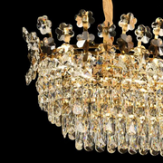 Πολυέλαιος Crystal Windsor Elegance 6x E14, διάμετρος 49cm, γυαλιστερό χρυσό, ρυθμιζόμενο ύψος