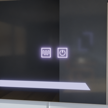 Ορθογώνιος καθρέφτης LED, 50x70cm, ECLISSA Touch, Demister System, Dimmable