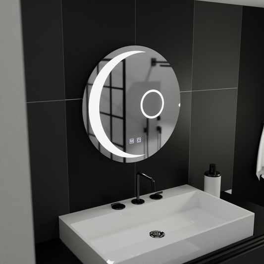 Στρογγυλός καθρέφτης LED, 60cm, Orbis Touch, Σύστημα Demister, Dimmable