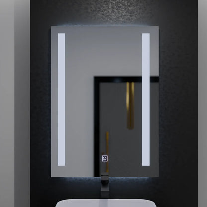 Mirror LED ορθογώνιο 50x70cm διπλό φως βασική πινελιά