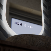 Οβάλ καθρέφτης LED, 50x100cm, Lucia Sensor Marcello, Σύστημα Demister, Ρολόι & Θερμόμετρο, Dimmable