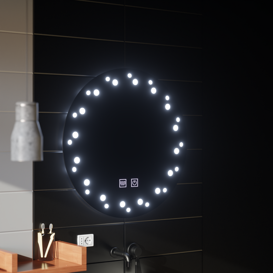 LED Touch Ivory Mirror System System 70x70cm