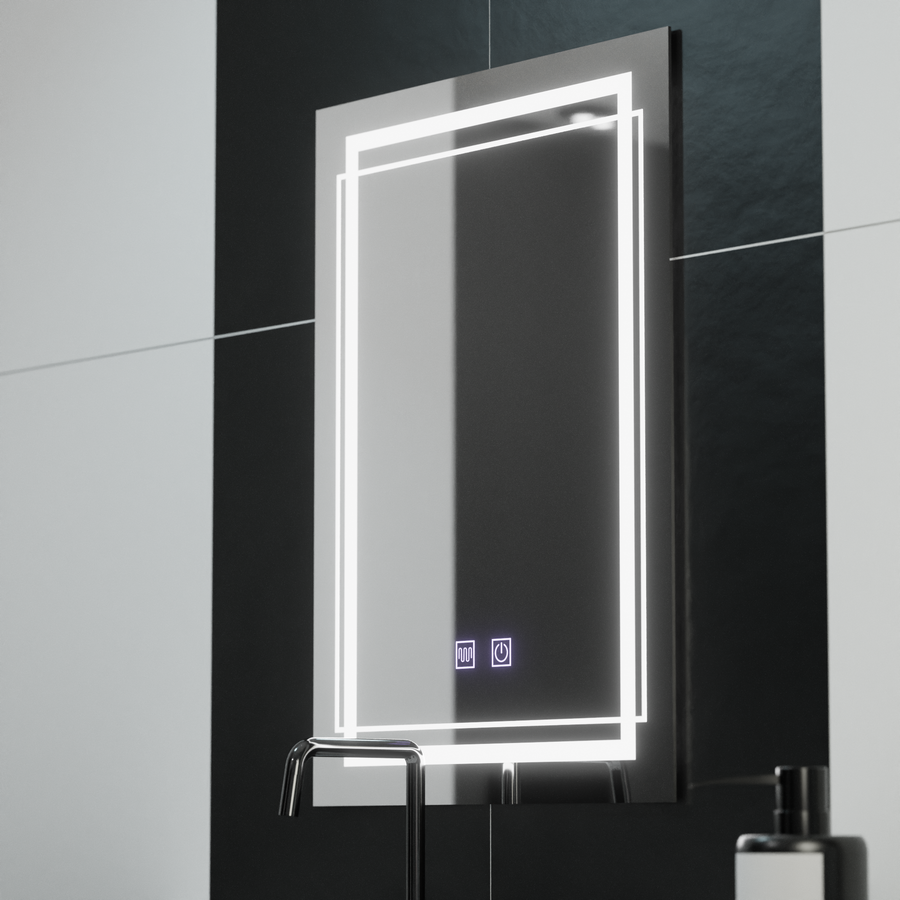 Mirror LED ορθογώνιο σύστημα 50x70cm Touch Koven Koven Disabling System