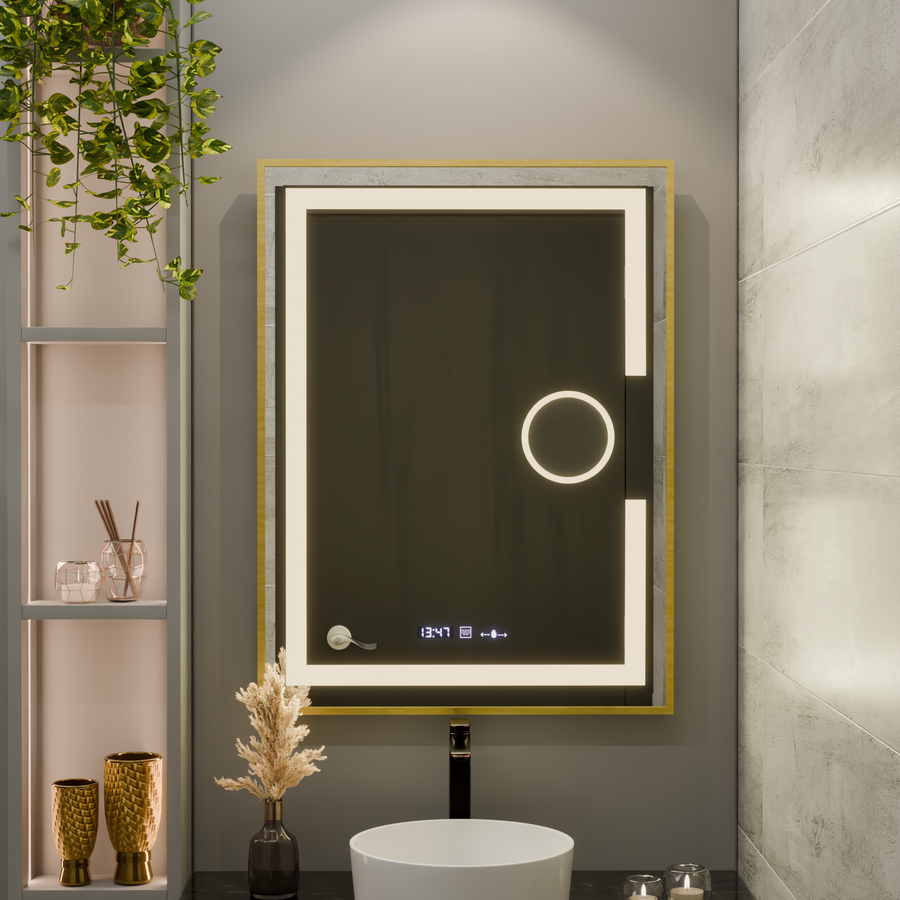 Mirror LED ορθογώνιο 50x70cm Eclat Motionglow Marcello Disputs & Termeter Luba Cosmetica Dimabil