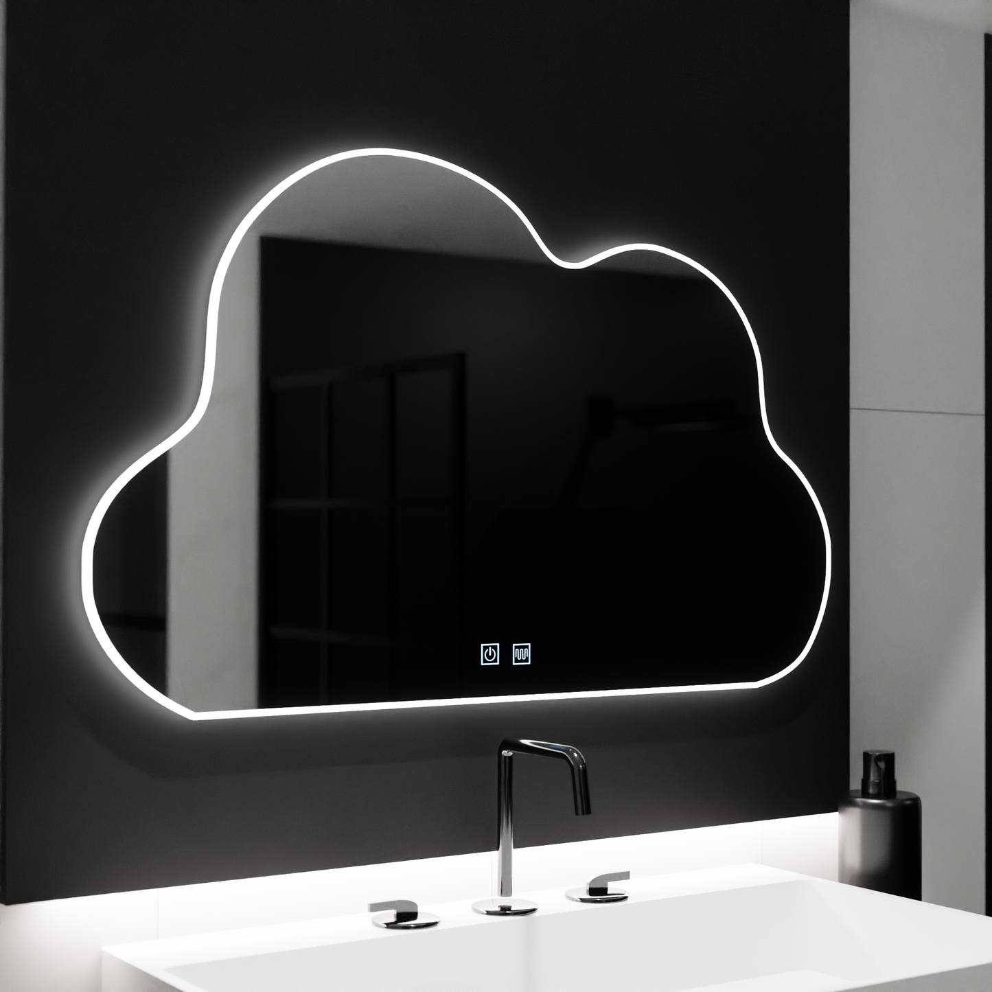 LED καθρέφτη Nor 60x40cm Nuvola Touch System Dimable