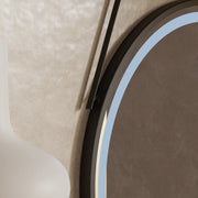 LED Στρογγυλός καθρέφτης, 50cm, Celeste Majeste Noir Eleve MotionGlow Marcello, Σύστημα Demister, Ρολόι & Θερμόμετρο, Ρυθμιζόμενο