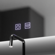 LED Mirror LED SEMILUNA 60x54 - Soluna Touch System, Dimable
