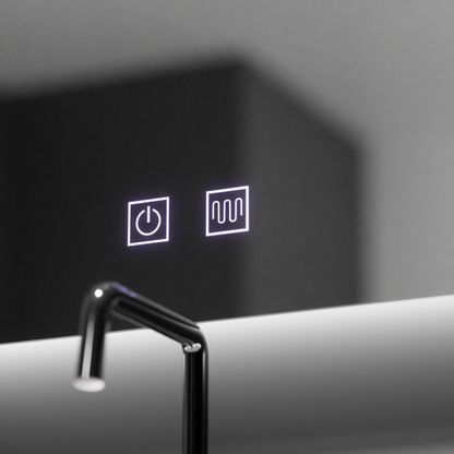 LED Mirror LED SEMILUNA 60x54 - Soluna Touch System, Dimable