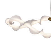 Κρεμαστός ακρυλικός πολυέλαιος LED LT762/2GD, 36W, Θερμό/Ουδέτερο/Ψυχρό φως 3000/4000/6000K, Χρυσό Λευκό, Ρυθμιζόμενο ύψος