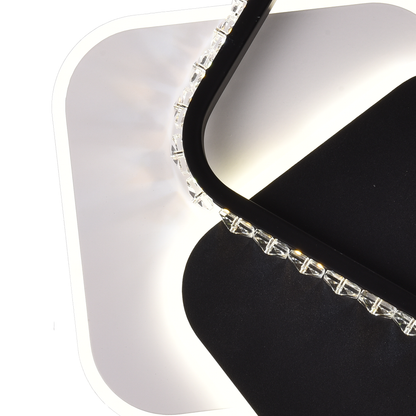 LED LED LED Prismiq, 34W, 3 τετράγωνα, κρύο/ζεστό/ουδέτερο φως, μαύρο