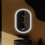 Οβάλ καθρέφτης LED, 50x100cm, Velara Touch, Σύστημα Demister, Dimmable