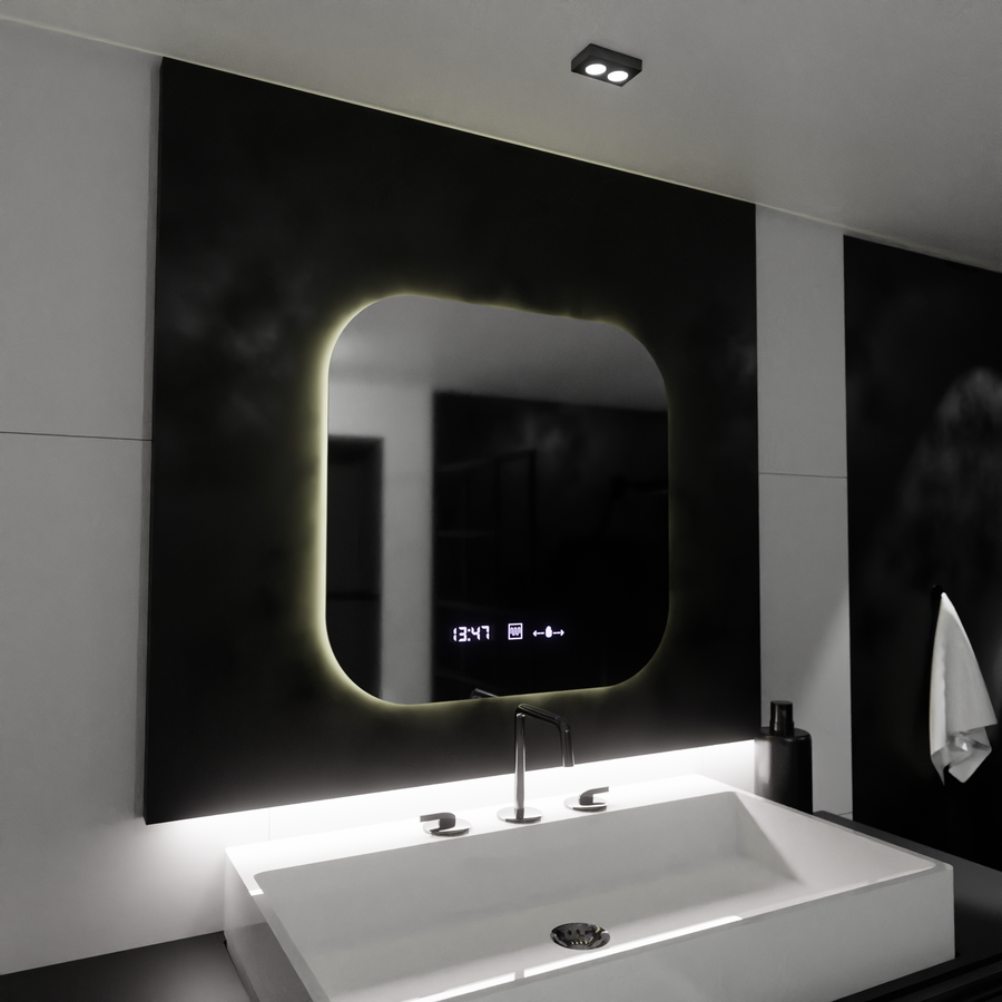 Ορθογώνιο LED Mirror 60x60cm Harmony Motionglow Marcellow System Disability & Daim Thermometer
