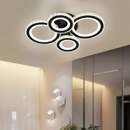 Η Marina LED LED με τηλεχειριστήριο, 68W, Dimable, Acrylic και Crystal, Black