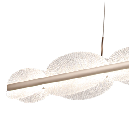 Κρεμαστός πολυέλαιος LED με τηλεχειριστήριο ISOTTA 105W, Κρύο/Ζεστό/Ουδέτερο φως 3000K/4000K/6000K, Ρυθμιζόμενο, Ρυθμιζόμενο ύψος, Μαύρο και Ασημί, Μέταλλο και Κρύσταλλο