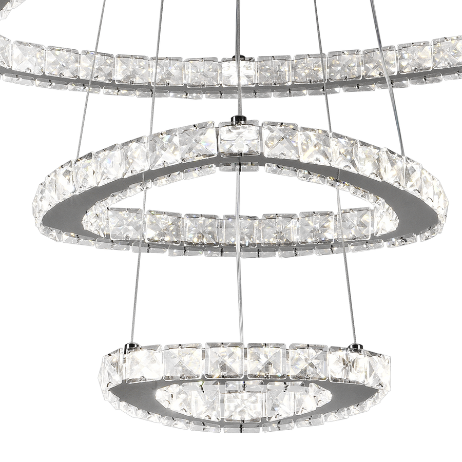 Lulus LED Crystal με το τηλεχειριστήριο Silver Latifah 118W