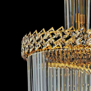 Κρυστάλλινος πολυέλαιος WINDSOR Altiora, Διάμετρος 60cm, Ύψος 1800cm, 26xE14, Γυαλιστερό χρυσό, Ρυθμιζόμενο ύψος, Κομψή σχεδίαση