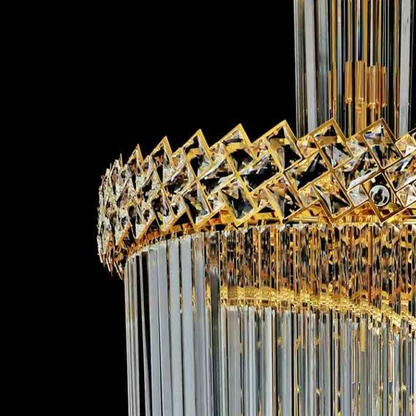 Κρυστάλλινος πολυέλαιος WINDSOR Altiora, Διάμετρος 60cm, Ύψος 1800cm, 26xE14, Γυαλιστερό χρυσό, Ρυθμιζόμενο ύψος, Κομψή σχεδίαση