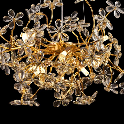 Crystal Chandelier CM325/800GD, 12xG9, Chrome and Crystals, 75cm, Ρυθμιζόμενο ύψος