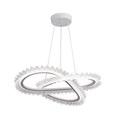 Lulus LED Prism Luminis, Crystal and Metal, 4 κύκλοι, Dimable, ρυθμιζόμενο ύψος, κρύο/ζεστό/ουδέτερο φως, πολυτελές φωτισμό