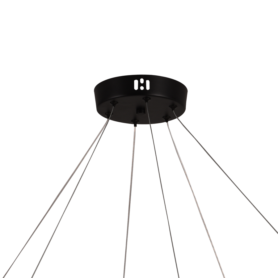 Κρεμαστός ακρυλικός πολυέλαιος LED LT760/3GD, 28W, ζεστό/ουδέτερο/κρύο φως 3000/4000/6000K, λευκό, ρυθμιζόμενο ύψος, μέταλλο και ακρυλικό