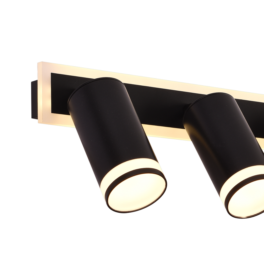 LED LED Ellen Light Cold/Word/Neutral Ρυθμιζόμενο Ακρυλικό και Black Metal Προβολέας