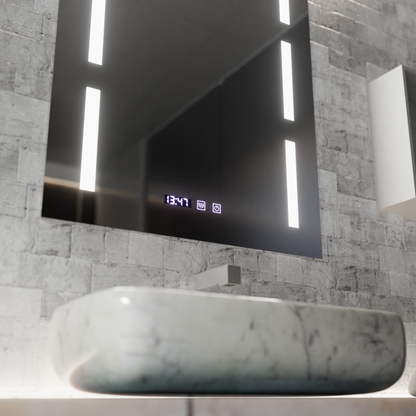 Καθρέφτης LED Touch Erich S86/60X80 Demist System, Ρολόι και Θερμοκρασία 60x80 cm