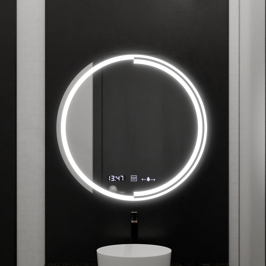 60cm στρογγυλό LED Mirror Motion Glow Sensor Consuel Marcellow Dimable Clock Discosting System