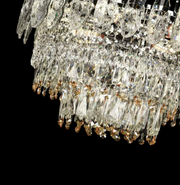 Πολυέλαιος Crystal Windsor Elegance 6x E14, διάμετρος 49cm, γυαλιστερό χρυσό, ρυθμιζόμενο ύψος