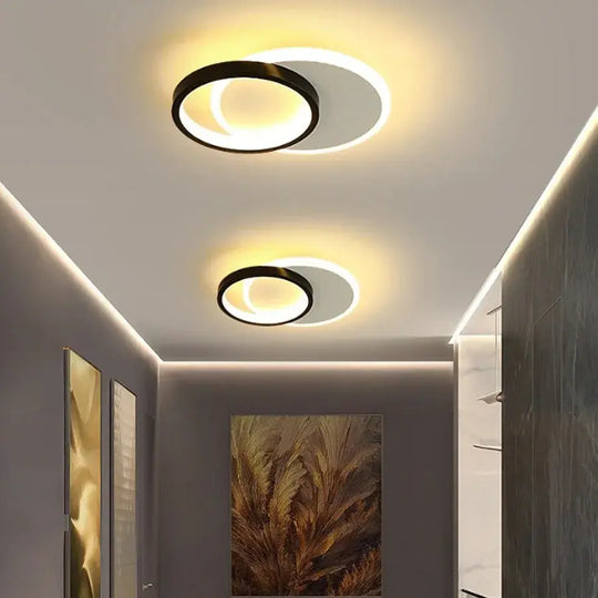 Φωτιστικό τοίχου SMALON LED 26W, 2 κύκλοι, Κρύο/Ζεστό/Ουδέτερο φως, Μαύρο Λευκό LED Πολυέλαιος Προεπιλεγμένος τίτλος Alessandro Design