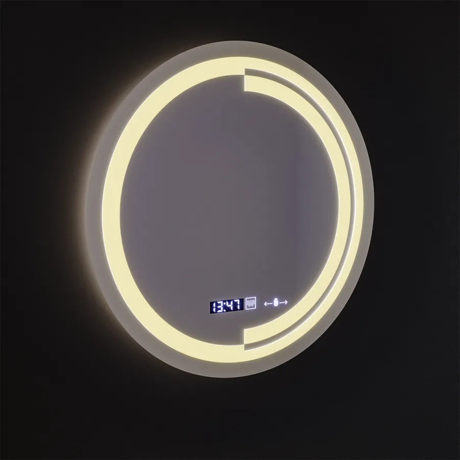 60cm στρογγυλό LED Mirror Motion Glow Sensor Consuel Marcellow Dimable Clock Discosting System
