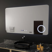 Mirror LED ορθογώνιο 100x60cm Celeste Motionglow Marcello Αποσυναρμολογώντας ρολόι Ορόμετρο συστήματος απόψυξης