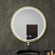 Mirror LED γύρο 70cm Touch Glanz System Decrost Rama Rose Gold Brudged