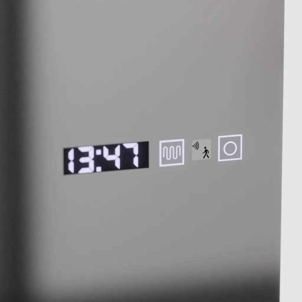 Mirror LED ορθογώνιο 45x140cm Elena Marcello Sensor Radar Radar System Clock & Dimable Thermometer