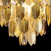 Πολυέλαιος Crystal Windsor Elegance 6x E14, διάμετρος 49cm, γυαλιστερό χρυσό, ρυθμιζόμενο ύψος