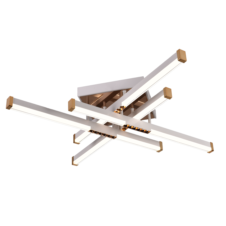 Πολυέλαιος LED με Τηλεχειριστήριο LT178/4WH, 54W, 4 Στοιχεία, Κρύο/Ζεστό/Ουδέτερο φως, Ρυθμιζόμενο, Λευκό