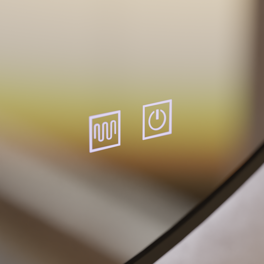 Mirror LED Touch Fiiro System Disrosting 60x60cm