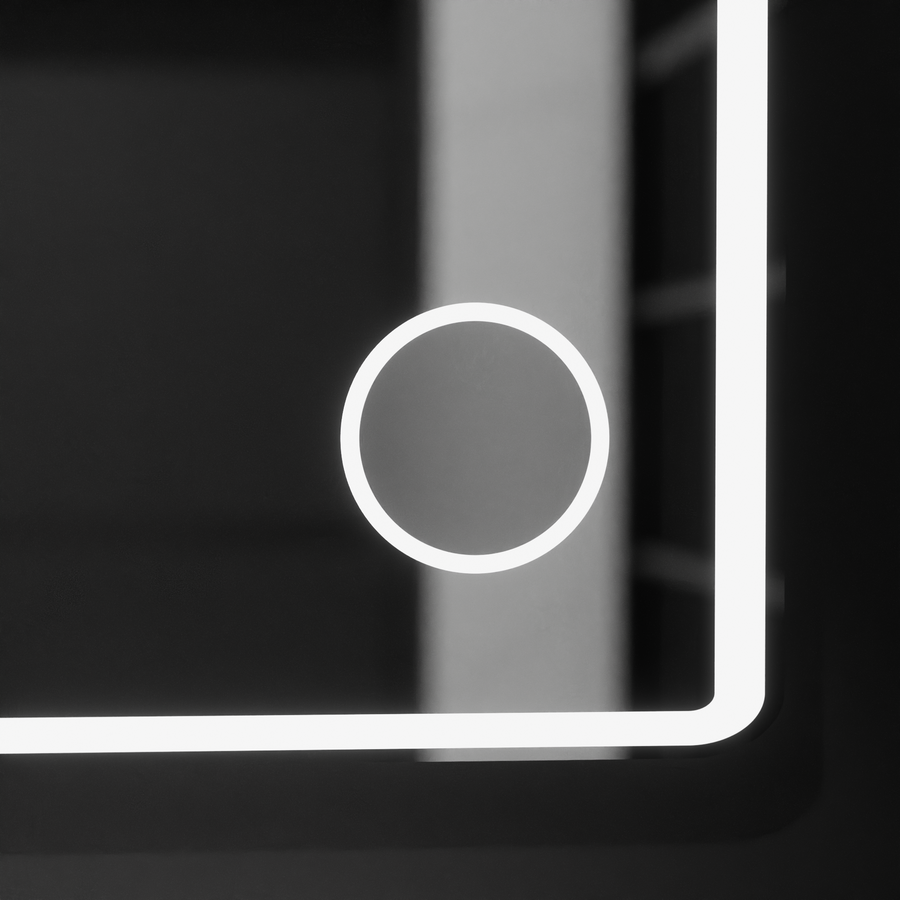 Mirror LED ορθογώνιο 120x80cm Aura Riflesso Poro Motionglow Marcello System Disability & Thermometer of the Caimity of the Cosmetic