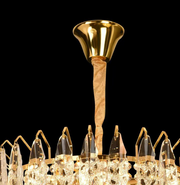 Πολυέλαιος Crystal Windsor Elegance 6x E14, διάμετρος 49cm, γυαλιστερό χρυσό, ρυθμιζόμενο ύψος