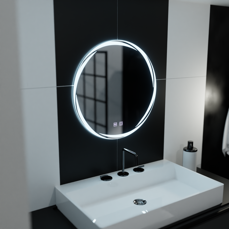 60cm στρογγυλό καθρέφτη LED - SPIRallus Touch System Άγνωστο απενεργοποίηση