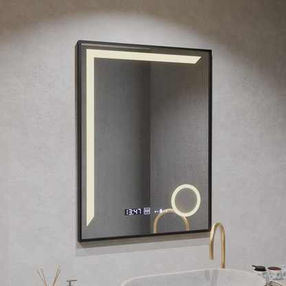 LED Mirror Sensor Motionglow Francesca 80x60 CM Cold Light/Cold/Neutra Dimable System Ρολόι Μάρκα Marcello Funghhi Συλλογή